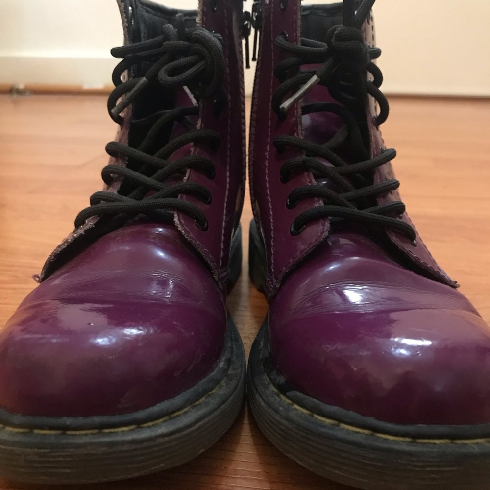 Doc Marten purple kids boots size 1